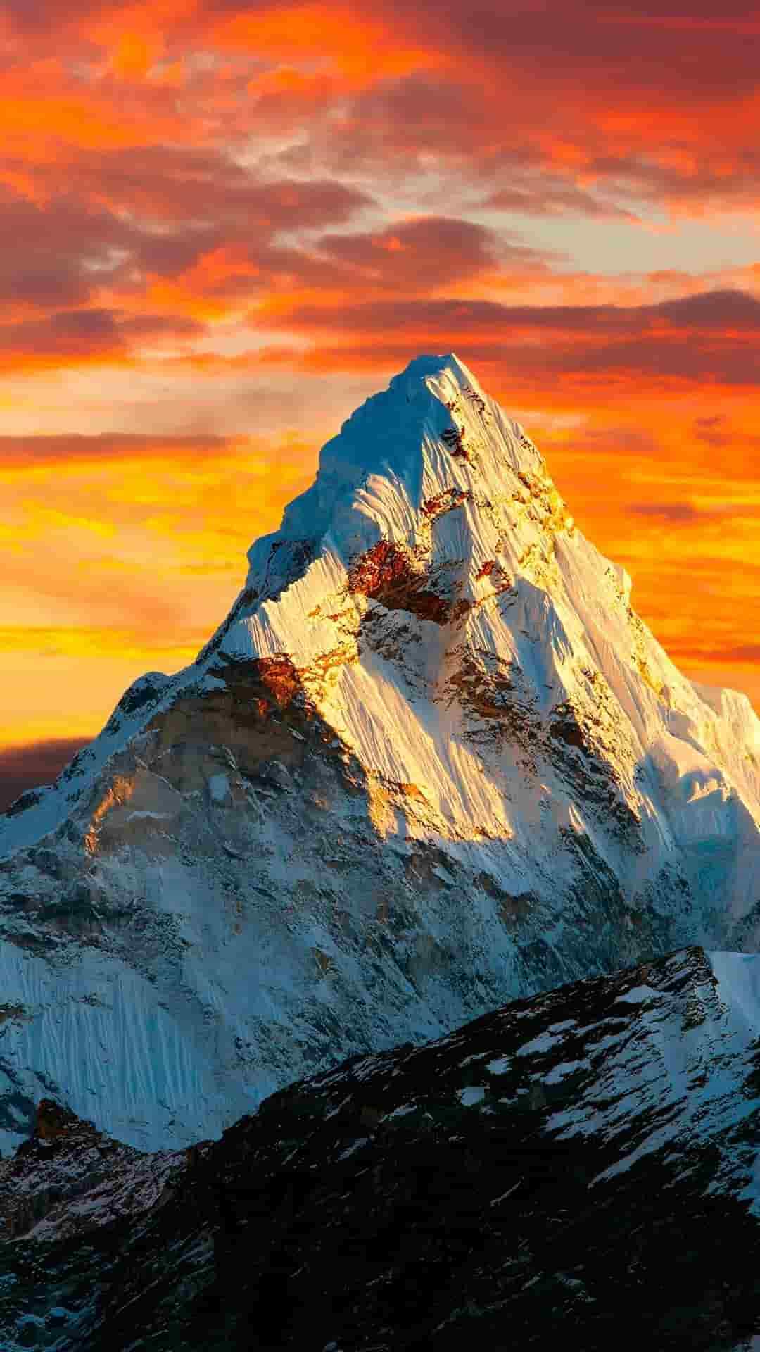 Mount Everest at sunset